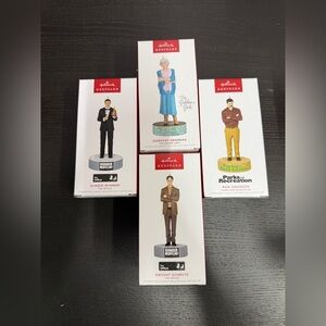 4 2023 Hallmark Keepsake Ornaments The Office, Parks and Recreation, Golden Girl